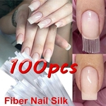 100pcs / set Fiberglass profissionais prego Fiber Glass Extensão para Nail Silk Extensão Formulário acrílicas Dicas Nail Salon