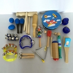 11pcs / set de madeira Educacional Ensino de percussão Tambores de Bell Musical Instrument Set Toy