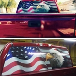 135 * 36 centímetros Car Rear Window gráfica da águia Bandeira Decal Tint Imprimir etiqueta para o caminhão Suv