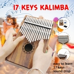 17 Chaves Kalimbas Polegar Piano Instrumento Musical Corpo de Madeira de Mogno de Alta Qualidade Com Aprendizagem Bo Tune Hammer