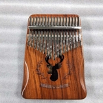 17 Key Kalimba Thumb portátil Piano Padrão Zebra Madeira rena Panel Board Malinba Dedo Musical Instruments