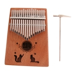 17 Teclas De Madeira Kalimba Mbira Finger Thumb Piano Instrumento De Percussão