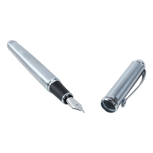 18KGP Melhor Pen metal Avançada completa prateado Mat Fountain Pen Jinhao X750 Broad