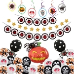 12inches assustador Pendant Eye Decor Halloween Party Balloon Bandeira de Cordas