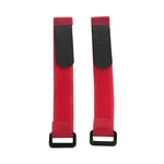 12pcs 2 * 15 centímetros Durable gancho Nylon Fixo Strap e Loop fita adesiva Laço Auto Cable (Red)