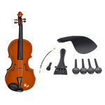 4/4 Violin Chinrest com corda arremate Cauda Kit Peg de ajustamento Endpin Screw Violin Acessório