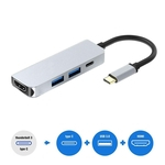 4 Em 1 Tipo C Hub para HDMI 4K com 2 USB 3.0 e PD carregamento porta USB C Multiport Adapter para MacBook Pro 2016 2017 Google Chromebook Samsung Galaxy S8 / S8 + / S9 / S9 +