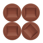 4 Pcs Piano Rubber Caster Cups Mat for Upright Grand Piano Accessories(Opp)