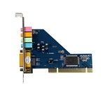 4 Placa de Som Canal 8738 Stereo chip de áudio 3D PCI para Win7 64 Bit
