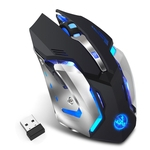 2.4G 2400dpi Mouse recarregável sem fio com a respiração luz colorida Gaming Mouse