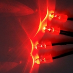 4pcs luzes LED 5 mil¨ªmetros para Traxxas 1/10 1/8 HSP Redcat Axial SCX10 D90 Red