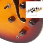 4PCS / Set metal Dome Tone Tunning Knob com botões de controle de volume para guitarra baixo