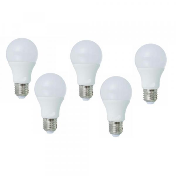 5 Lampadas Led Bulbo 7w Branco Frio Bivolt - Xls