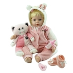 50 cent¨ªmetros colorido Newborn Baby Doll Full Body silicone suave vinil n?o t¨®xico seguro Brinquedos Boneca