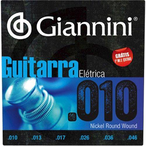 6 Encordoamento Guitarra 010 Giannini Geegst .10
