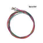 6 pçs / set cores do arco-íris colorido guitarra acústica cordas instrumentos musicais de substituição fio de corda de aço