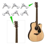 6 Pçs / set Sliver Cabeças de Máquina de Guitarra Acústica Botões de Cordas Da Guitarra Tuning Peg Tuner