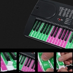 61 teclas do teclado de piano Nome de som adesivos do teclado de piano adesivos Música decalque etiqueta Nota