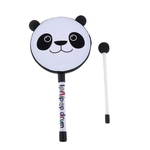 6inch panda dos desenhos animados tambor de pandeiro portátil com instrumento malho crianças brinquedo