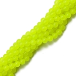 6mm Neon Yellow Lemon Candy Jade Rodada Gemstone Loose Beads Strand 15 Inch