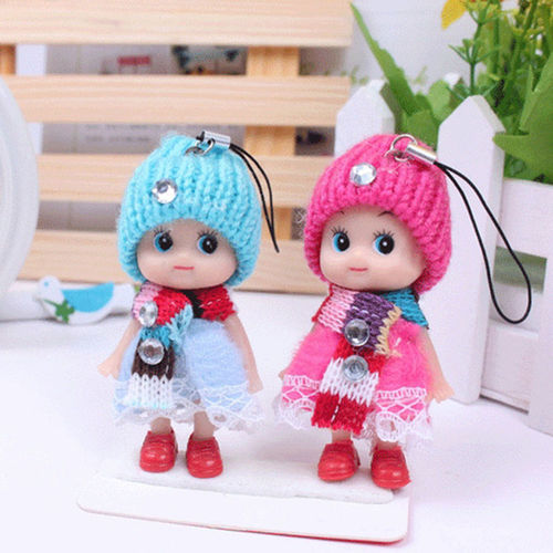 8 Centímetros Hat Cute Baby Dolls Pendant Bag Handbag Keychain Toy Presente Pingentes