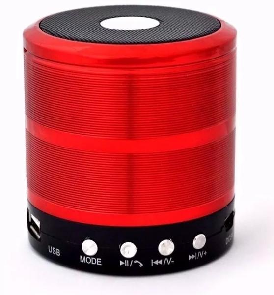 887 Vermelha Caixinha Som Portátil Bluetooth Mp3 Fm Sd Usb - Importação