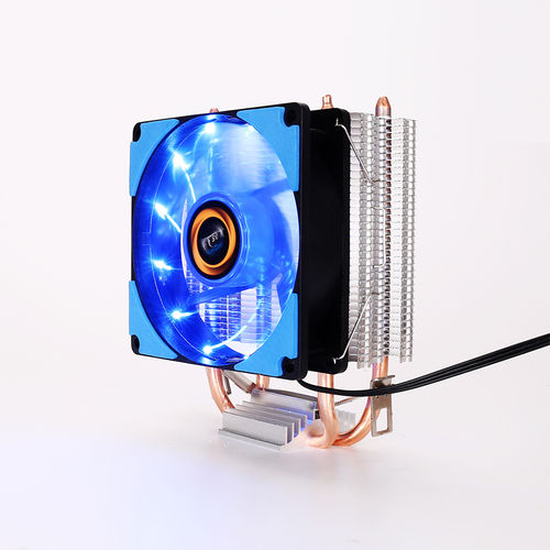 9 centímetros Cooler Pure Copper Duplo Heat Pipe CPU Radiator Latão Sistema de resfriamento Torre Fan CPU