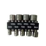 9 Pcs 5mm-13 milímetros de aço Six Ângulo Hex Soquete Bicos Nut Driver Set Broca Adapter Bit