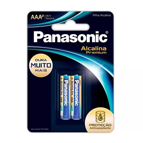 Pilha Alcalina Premium AAA com 2 - Panasonic