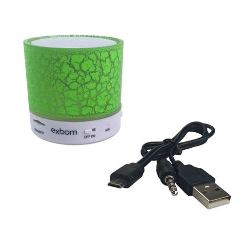 Caixa Bluetooth 3W RMS USB/FM/SD/LED 2428 - Exbom