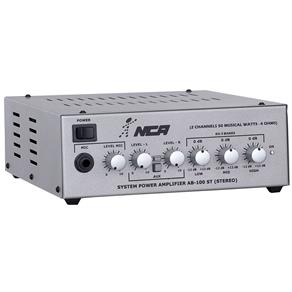 AB 100 - Amplificador Som Ambiente Estéreo 60W AB100 NCA