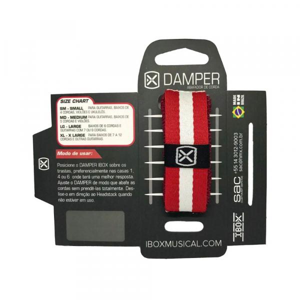 Abafador de Cordas em Tecido Ibox DKLG18 Damper Confort LG RD/WH - AC1919 - Ibox Musical