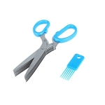 Aço Inoxidável 5 Camadas Herb Scissors Scallion Shredding Cutter Kitchen Tool