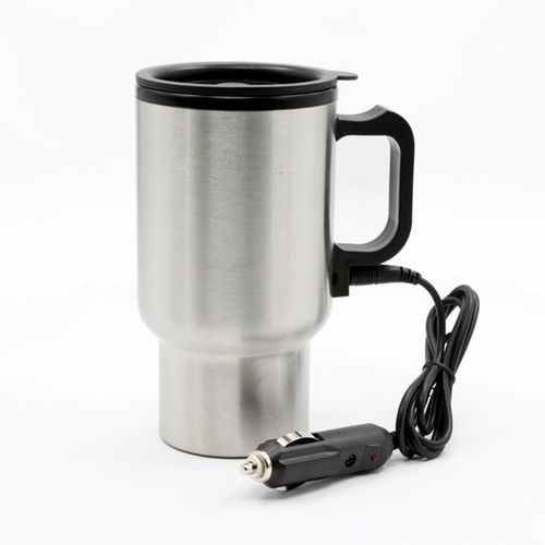 Aço inoxidável aquecida Auto Travel Mug 16 oz 12v isqueiro Cup Car Holder Coffee Cup Com Carregador