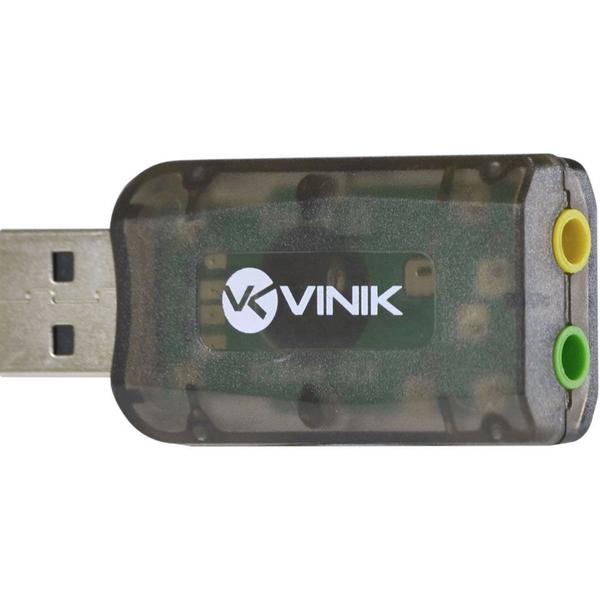 Adaptador Placa de Som USB 5.1 Canais Virtuais AUSB51 - Vinik