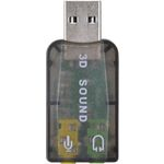 Adaptador Placa de Som USB 5.1 Canais Virtual AUSB51 VINIK