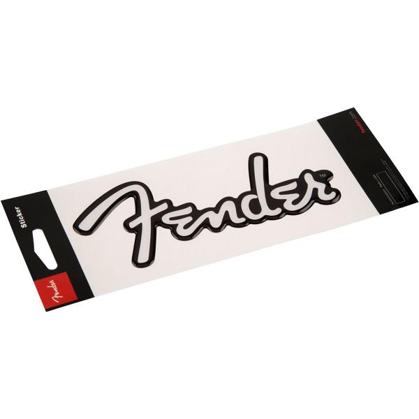 Adesivo Brilhante para Instrumentos Logo Branca Fender