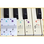 Adesivo De Teclado De Piano Eletrônico Claro Para Teclas De 54/61/88 Colorido