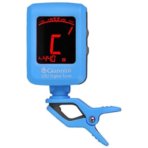 Afinador Eletrônico Digital Tunner Azul Gtu Colors Giannini