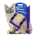 Ajustável Set Leash Pet Harness para gatos ao ar livre Traction Gostar