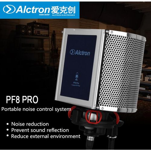 Alctron Pf8 Pro Microfone Redução de Ruído da Tela Espuma Vento Malha Filtro Acústico
