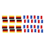 Alemanha + França Bandeiras Nacionais Mão Acenando Bandeira 14x21 Cm Com Pólos 24 Pces