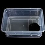 Caixa de alimentação transparente caixa de réptil anfíbio para cobra gaiola lagarto aranha réptil combinação