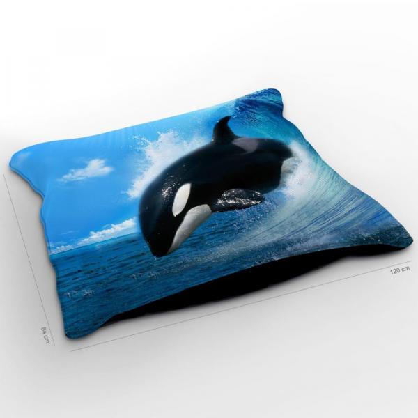 Almofadão Acqua Baleia Orca Wave 120cm - 429k