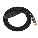 Alta qualidade RCA macho para XLR Microfone Cabo de áudio Mic Cable (Black plug 1m)
