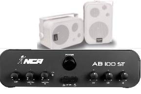 Amplificador AB100BT ESTÉREO NCA (Bluetooth) + 1 PAR Caixa SP400 Branca