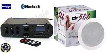 Amplificador AB100BT NCA (Bluetooth) + 1 PAR Caixa Gesso DR500