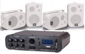 Amplificador AB100BT NCA (Bluetooth) + 2 Pares Caixa SP400 Branca