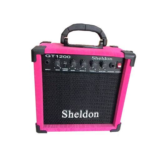 Amplificador Caixa Cubo Guitarra Sheldon Gt1200 15w Rosa