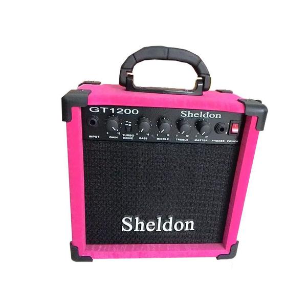 Amplificador Caixa Cubo Guitarra Sheldon Gt1200 15w Rosa